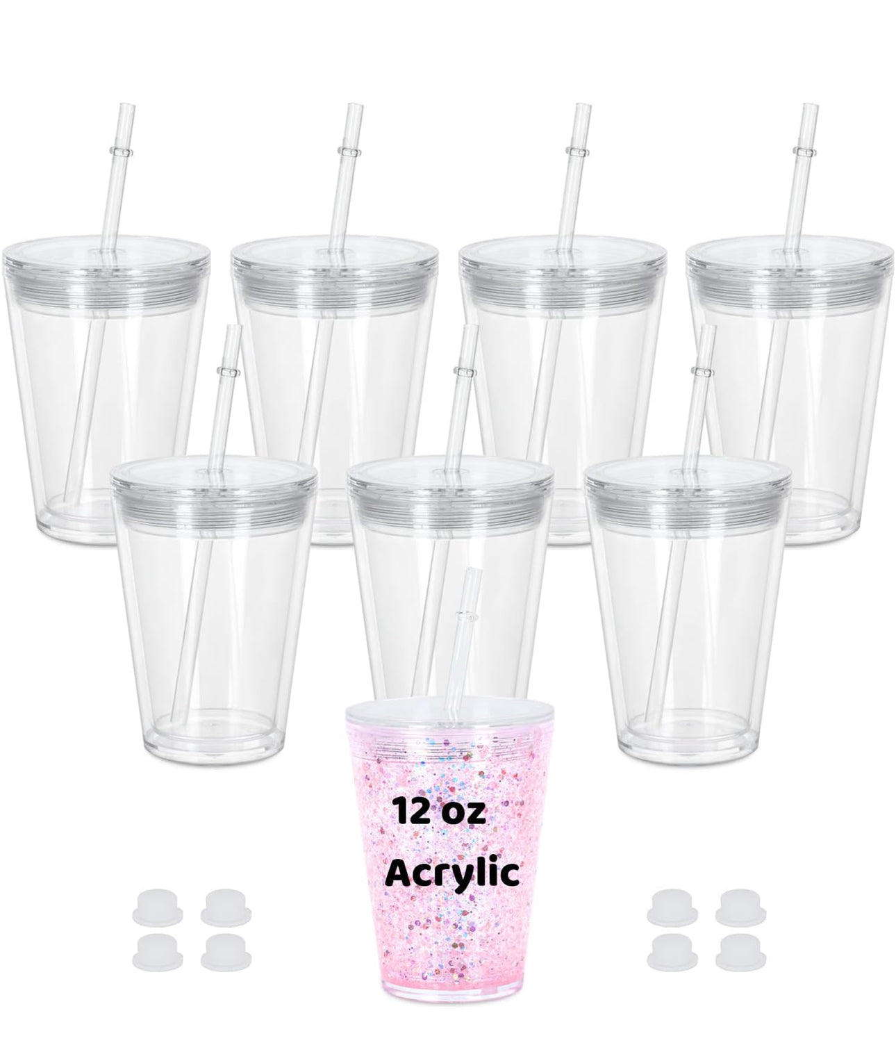 12oz Acrylic Tapered Snow Globe